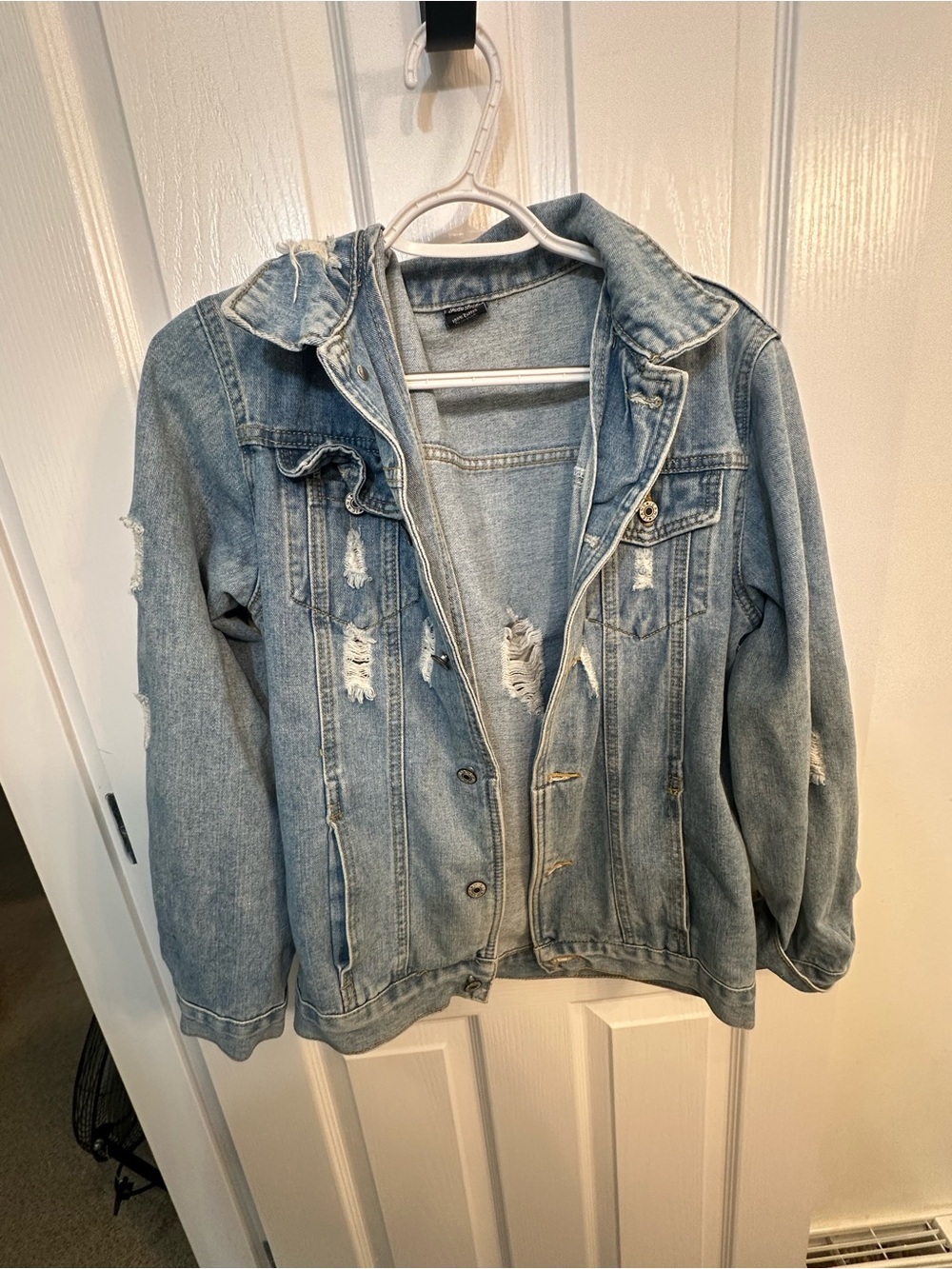 Sincerely Jules Light Blue Distressed Denim Jacket